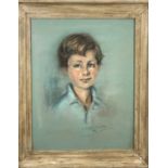 Mollie FORESTIER-WALKER (1912-1990) Two framed pastel portraits. 59cm x 46.5cm and 59.5cm x 50cm