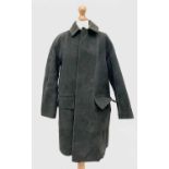 A British Railway Greengate coat.Condition report: It is dirt and scuff marks that will wipe away.