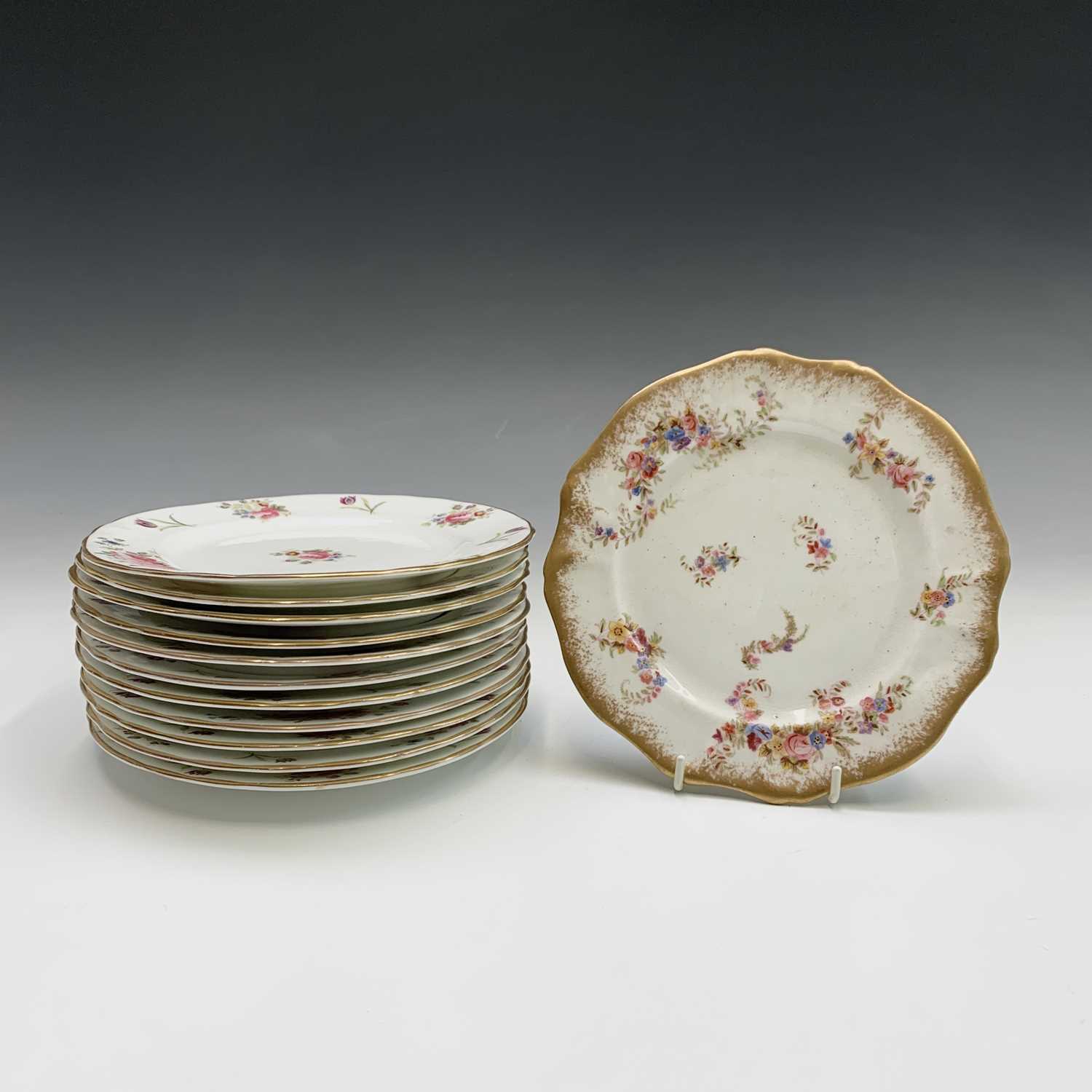 A miniature Dresden style cup and saucer of quatrefoil outline, together with a quantity of other - Image 7 of 20