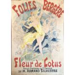 After JULES CHERETA 'Folies Bergere, Fleur de Lotus' promotional billboardBody colour on