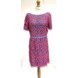 Pink & blue cocktail dress by 'Damsel in a dress', size UK 14