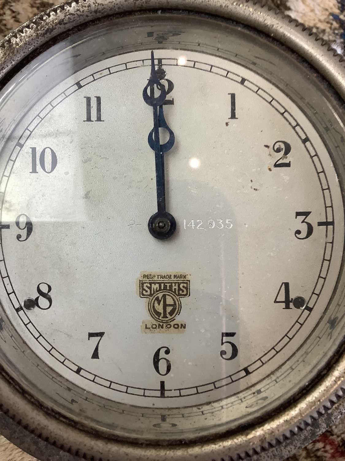 A Smiths motoring dashboard clock, the black painted case retaining original instruction label, - Image 5 of 5