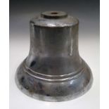 A chromed bronze bell, early 20th century, height 21.5cm.