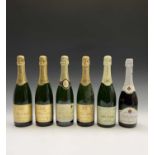 Sparkling wine, a bottle of Paul Goerg NV Champagne, four other bottles of French sparkling wine and