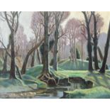 Denis ABRAHAM (1920-2020) Lamorna Stream after Stanley Gardiner Oil on canvas 40 x 50cmTogether with