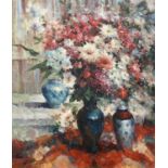 Flowers, still lifeOil on canvas Indistinctly signed 61 x 52.5cmCondition report: There are no