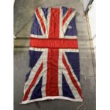 A collection of linen flags, to include three Union flags, St George, 97cm X 176cm, RNLI, Stars