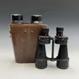 A pair of Ross of London binoculars, stamped 'NO 20033', cased, together with another pair of