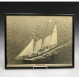 A Gibson of Penzance photograph 'S.S. "Minnehaha" ashore at Scilly. 1910', 19 x 29cm, another