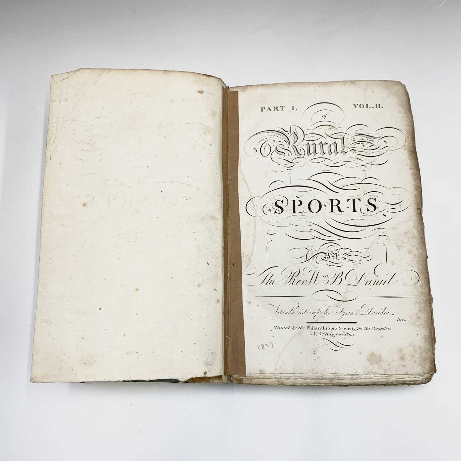 Fishing book, Rev Wm B Daniel, Rural Sports, 1 vol, together with a print 'The Indians astonished at - Image 4 of 7
