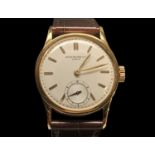 Patek Philippe Calatrava reference 96 (sub-dial at 6) An immaculate gentleman’s 18ct gold wristwatch