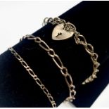 Three 9ct gold chain bracelets 13gm