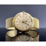 A gentleman’s 18-carat gold automatic 1960s wristwatch, cream dial, dagger numerals, centre sweep