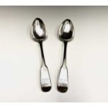 A pair of George III fiddle pattern tablespoons by Sarah & John William Blake London1809 4oz