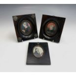 Three Regency provincial portrait miniatures