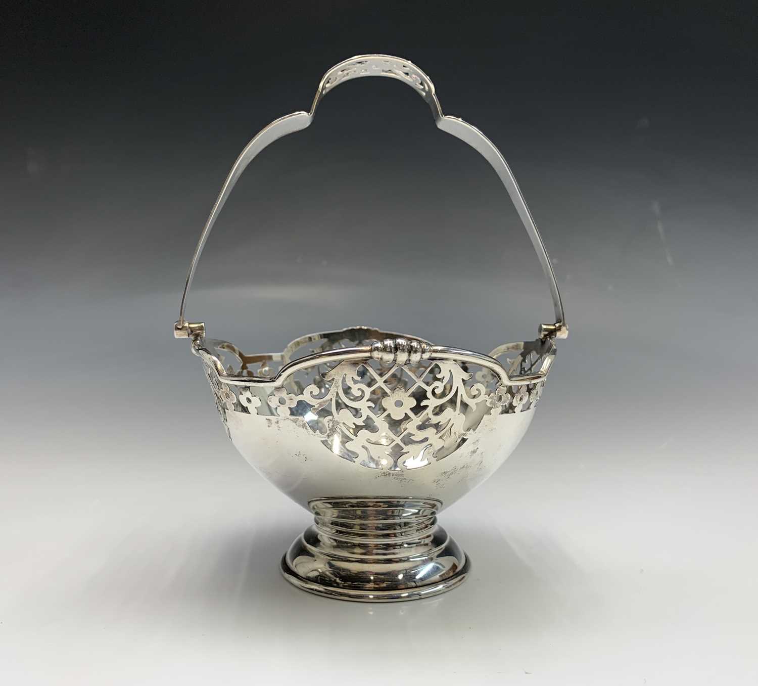 A pierced bonbon basket with bail handle by Charles S Green & Co Ltd Birmingham 1937 5.1oz