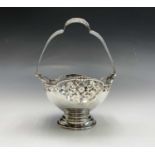 A pierced bonbon basket with bail handle by Charles S Green & Co Ltd Birmingham 1937 5.1oz