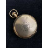 An 18ct gold cased full hunter keyless pocket watch 96gm 47.8mm diaCondition report: Weight 95gm.