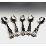 A set of five Kings pattern crested dessert spoons from the first years of Victorias reign by Joseph