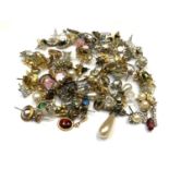 A large quantity of earrings