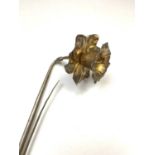 A Tiffany & Co silver gilt daffodil Ht 28.5cm 75gm