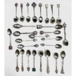 Silver teaspoons including Asian, golf prizes etc. 227gm