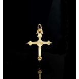 A high purity French gold cross of Saint Maurice. Height 65mm, 11gm.