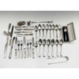 Silver cutlery 9.7oz and plated cutlery