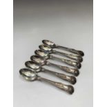 A set of six Victorian Kings Pattern teaspoons by Charles Boyton (II) London 1888 and 1891 7.1oz