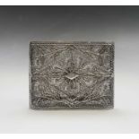 A silver filigree cigarette case 83.3gm