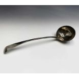 A Victorian Old English pattern crested silver soup ladle by James Wakely & Frank Clarke Wheeler