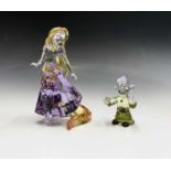 Two Swarovski Crystal Disney figures, 'Rapunzel' (Limited Edition 2018), height 13cm and 'Dopey',