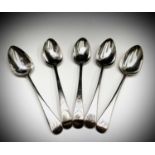 A silver Hester Bateman bright-cut tablespoon London 1786 one other bright-cut tablespoon and