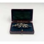 A Victorian diamond set spray brooch, 7.6g. 58mmCondition report: No condition issues