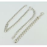 A silver necklace and bracelet 174 grams