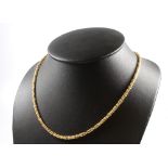 A 14ct yellow gold fancy link necklace 9.8 grams, 44cm