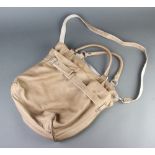 Brunello Cucinelli, a lady's mushroom brown soft leather shoulder bag, labelled to the interior