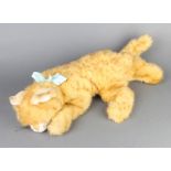 A Steiff figure of a cat 35cm l