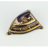 A Royal Crown Derby Imari pattern flat iron and stand 8cm