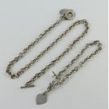 A silver Tiffany necklace and bracelet, 87 grams