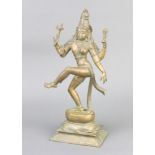 A bronze figure of The Goddess Lakshmi (Goddess of Wealth) raised on a square base 32cm x 13cm x