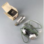 A pair of Ericsson's wireless headphones Type No.0/716 boxed, a GEC Osram light bulb and a Gents