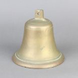 A brass bell (no clapper) 14cm x 14cm