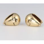 A pair of 9ct yellow gold hoop earrings, 5.9 grams