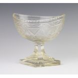 A 19th Century oval centre bowl with diamond shaped base 20cm Chips to rim and base
