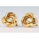 A pair of 18ct yellow gold interwoven earrings 4.3 grams