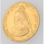 A gilt commemorative coin 1837-1897