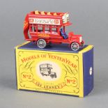 Lesney Models of Yesteryear Y2-1-5 1911 B Type London Bus, type B box