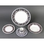 A Wedgwood Florentine pattern part coffee and dinner service comprising 12 coffee cans, 12