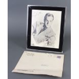 Bob Hope, a signed black and white photograph, signed to Claire Smith Thank's for the memory, 24 x